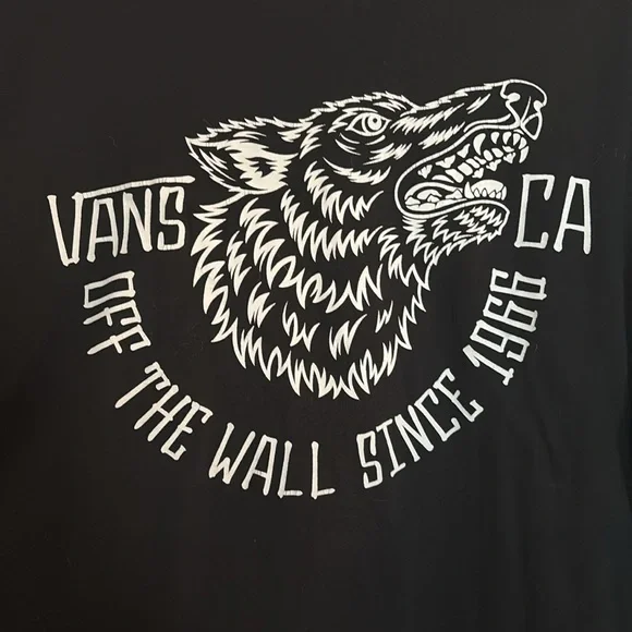 Vans Black Long Sleeve Tee Classic Casual - Picture 4 of 4